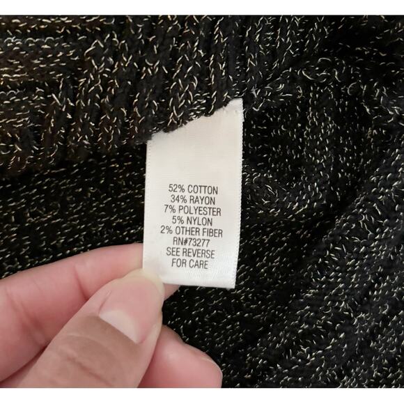 Dana Buchman Black Scoop Neck Sweater Womens Size L - Picture 4 of 7